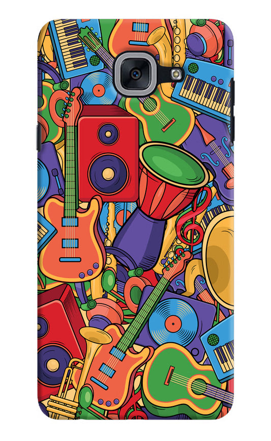 Music Instrument Doodle Samsung J7 Max Hard Case Back Cover by Casekaro