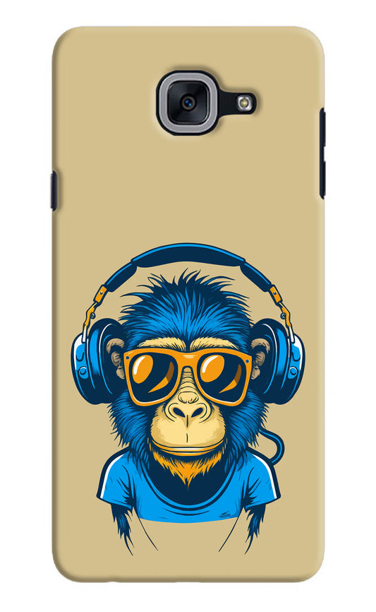 Monkey Headphone Samsung J7 Max Hard Case Back Cover by Casekaro