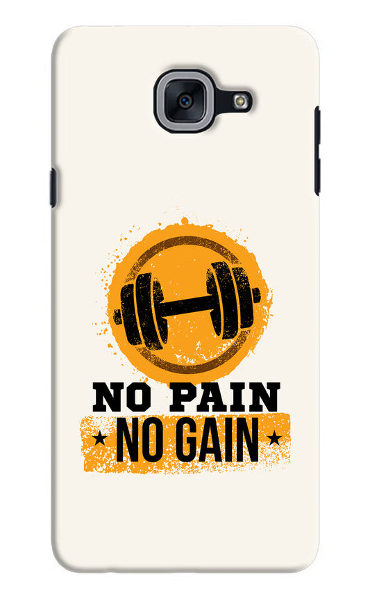 No Pain No Gain Samsung J7 Max Hard Case Back Cover by Casekaro