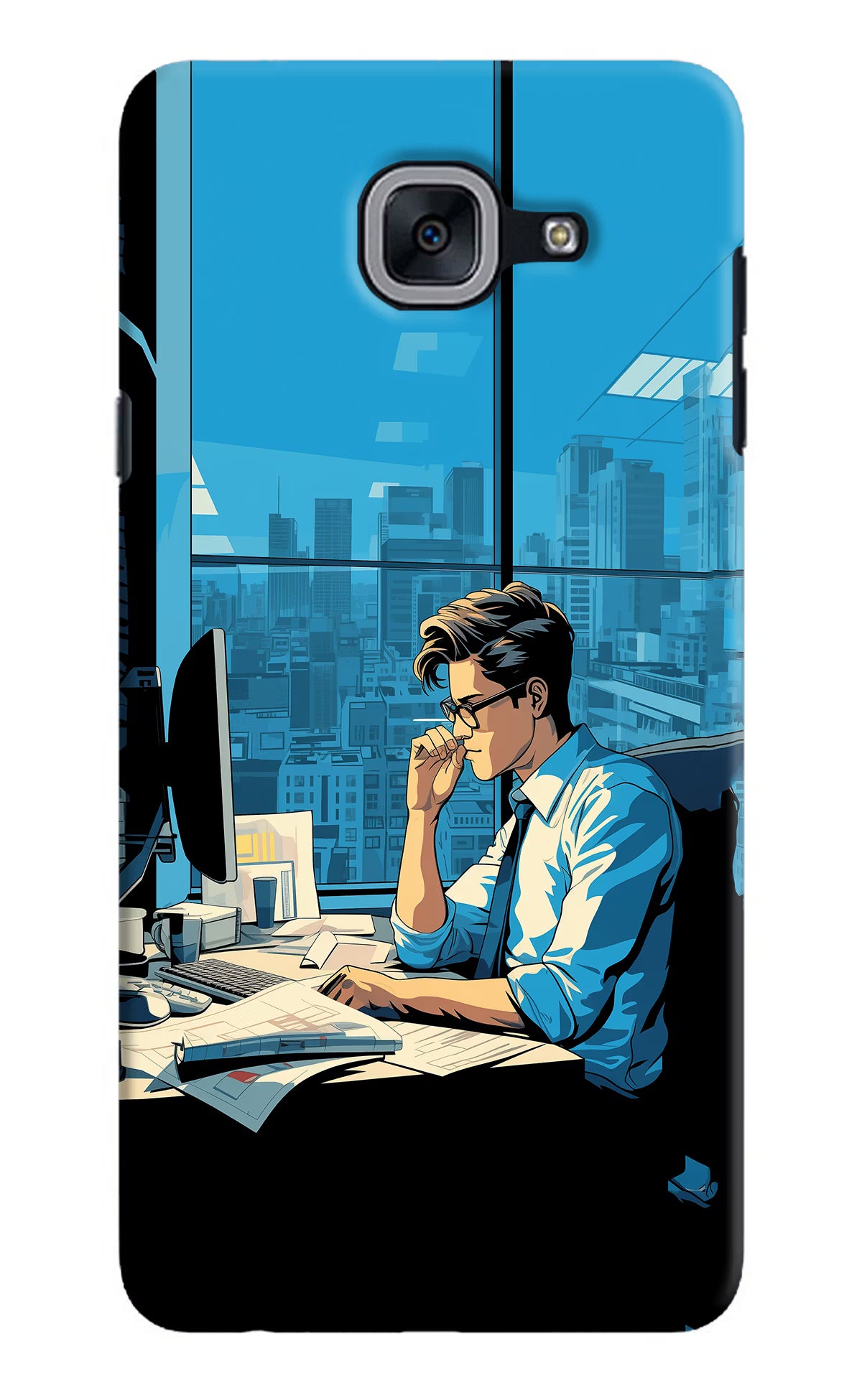 Focused Hustler (AI Generated) Samsung J7 Max Hard Case Back Cover by Casekaro