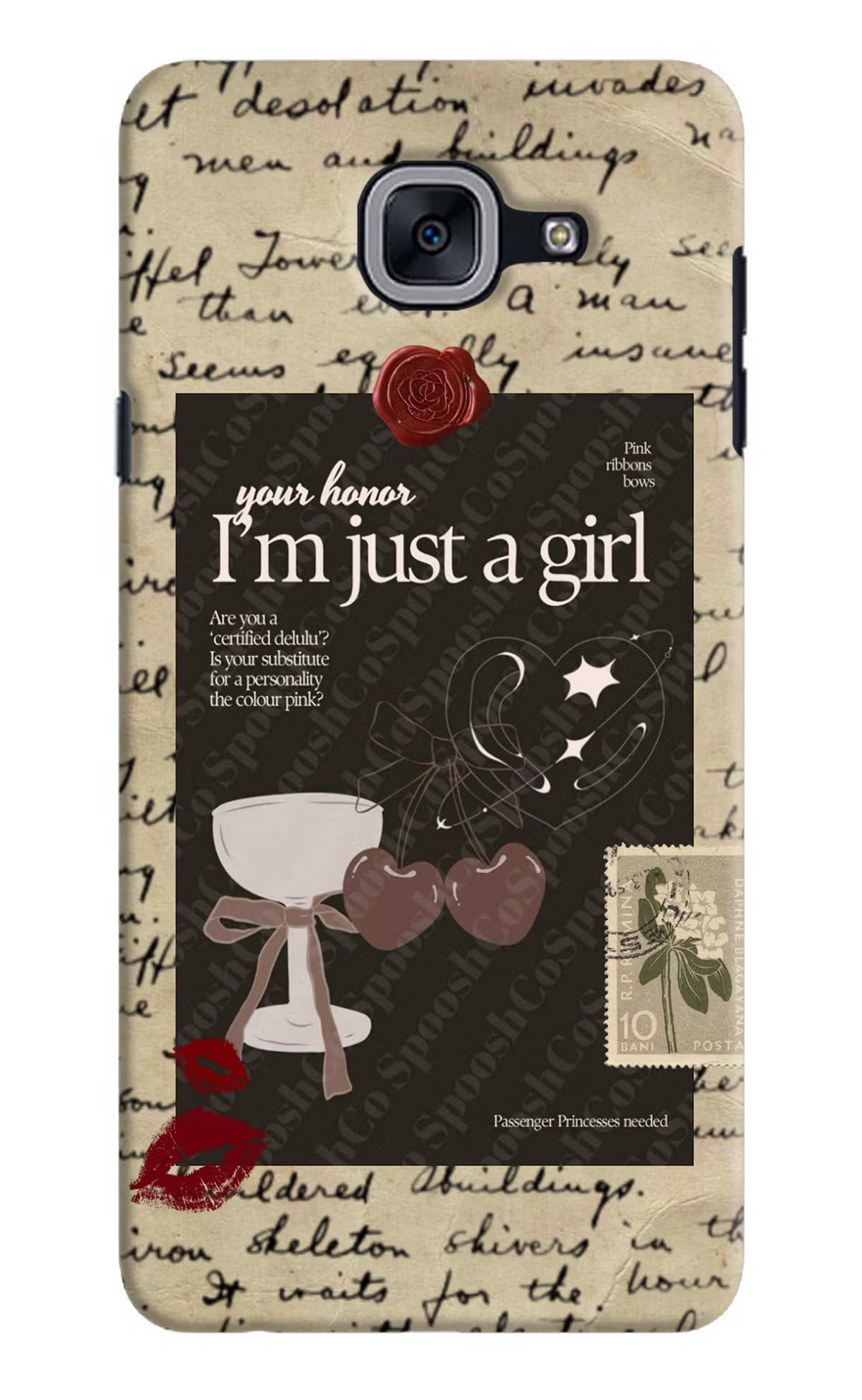 I am just a girl Samsung J7 Max Hard Case Back Cover by Casekaro