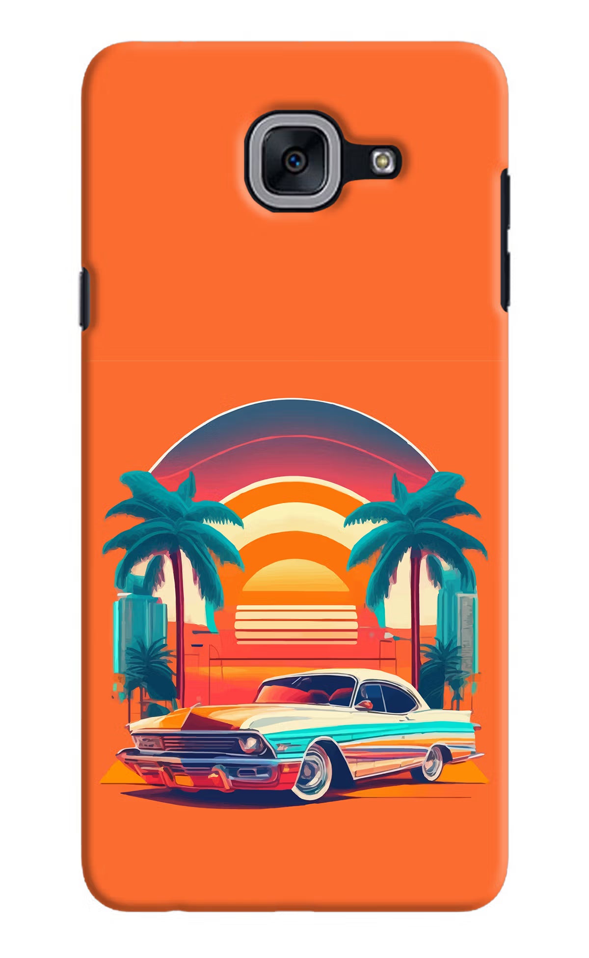 Palm Drive 80s Samsung J7 Max Hard Case Back Cover by Casekaro