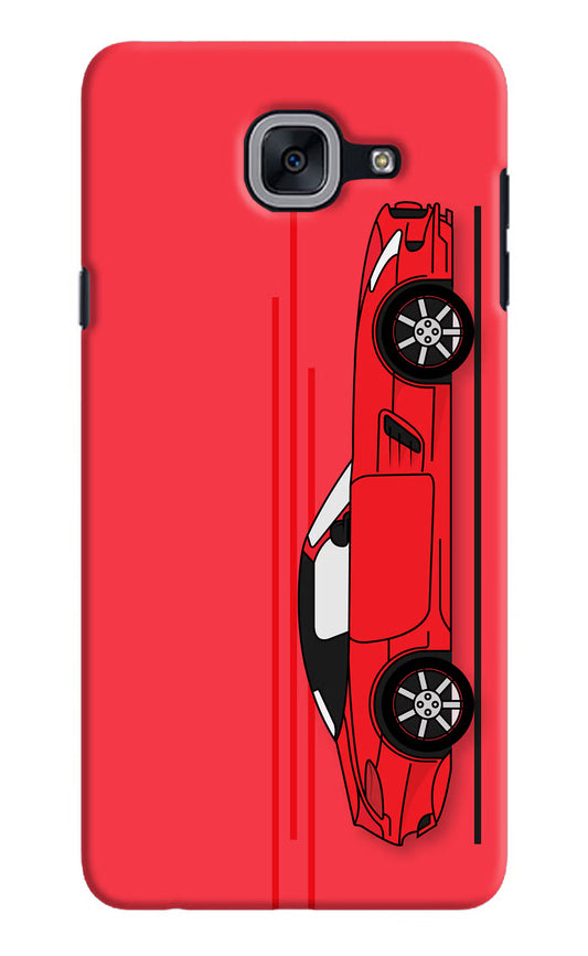 Red Velocity Samsung J7 Max Hard Case Back Cover by Casekaro