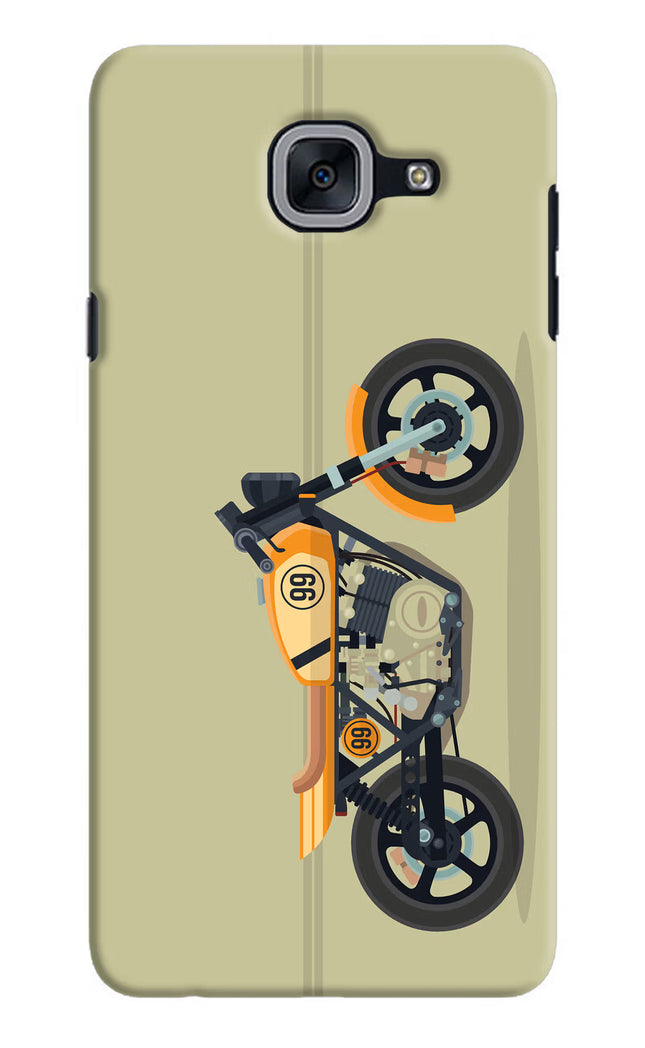 Vertical Speedster Samsung J7 Max Hard Case Back Cover by Casekaro