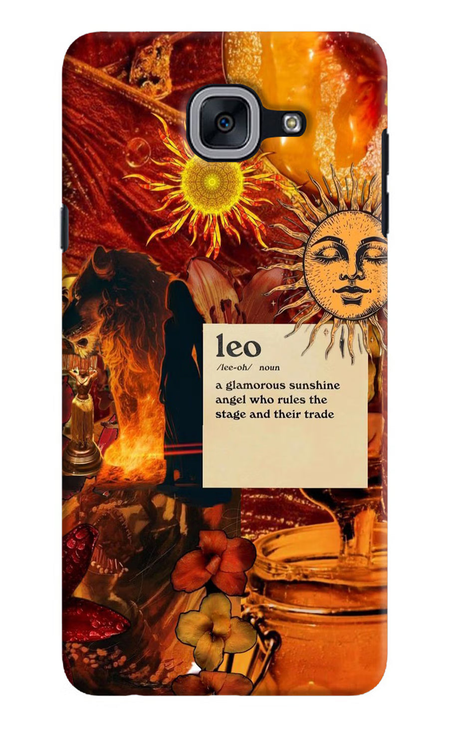 Leo Zodiac Samsung J7 Max Back Cover, Hard case