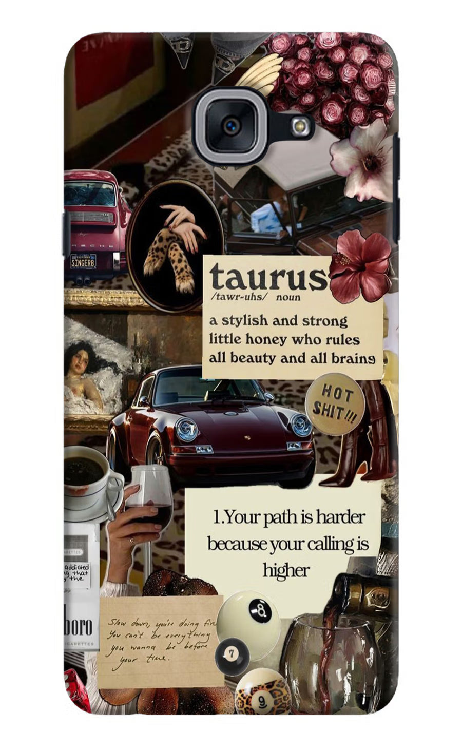 Taurus Zodiac Samsung J7 Max Back Cover, Hard case