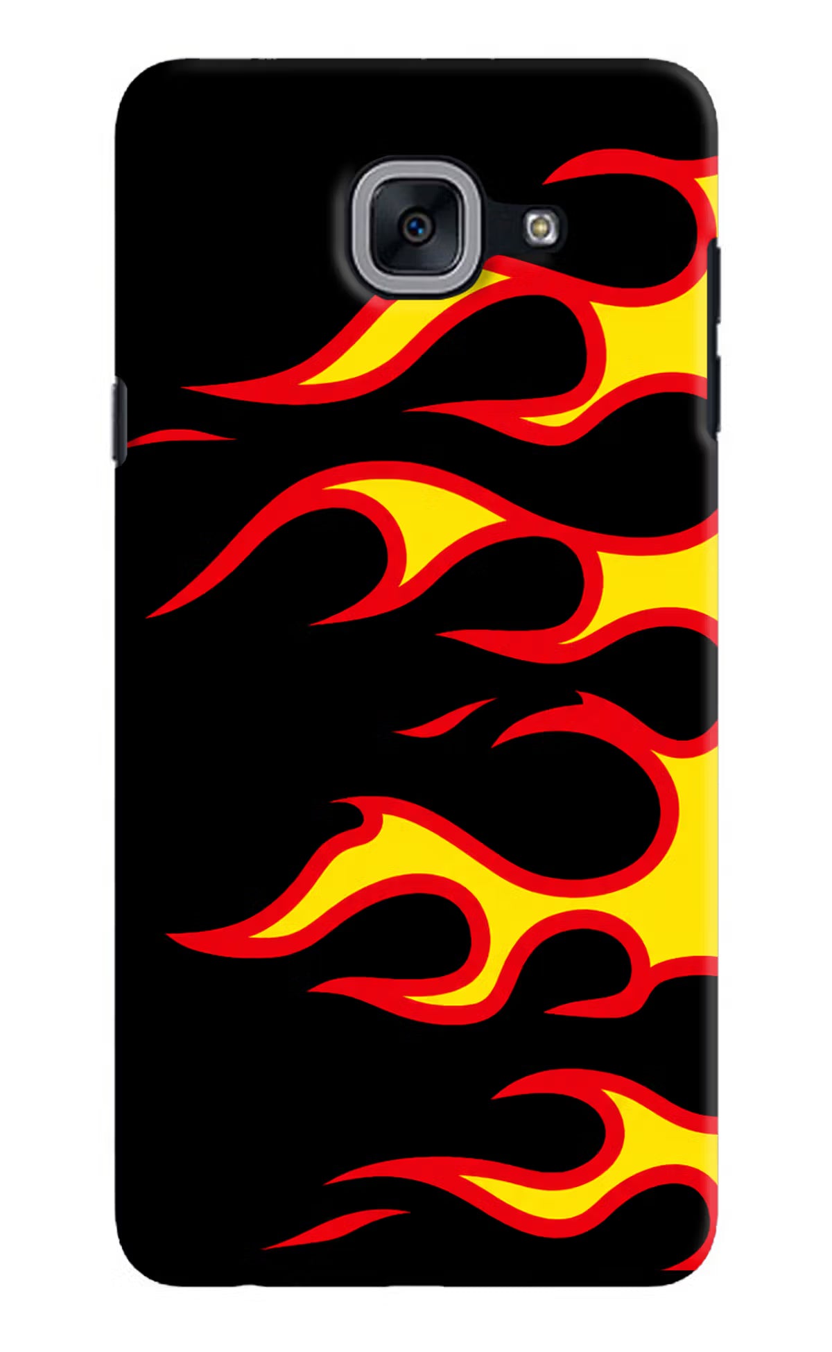 Side Sweep Flames Samsung J7 Max Hard Case Back Cover by Casekaro