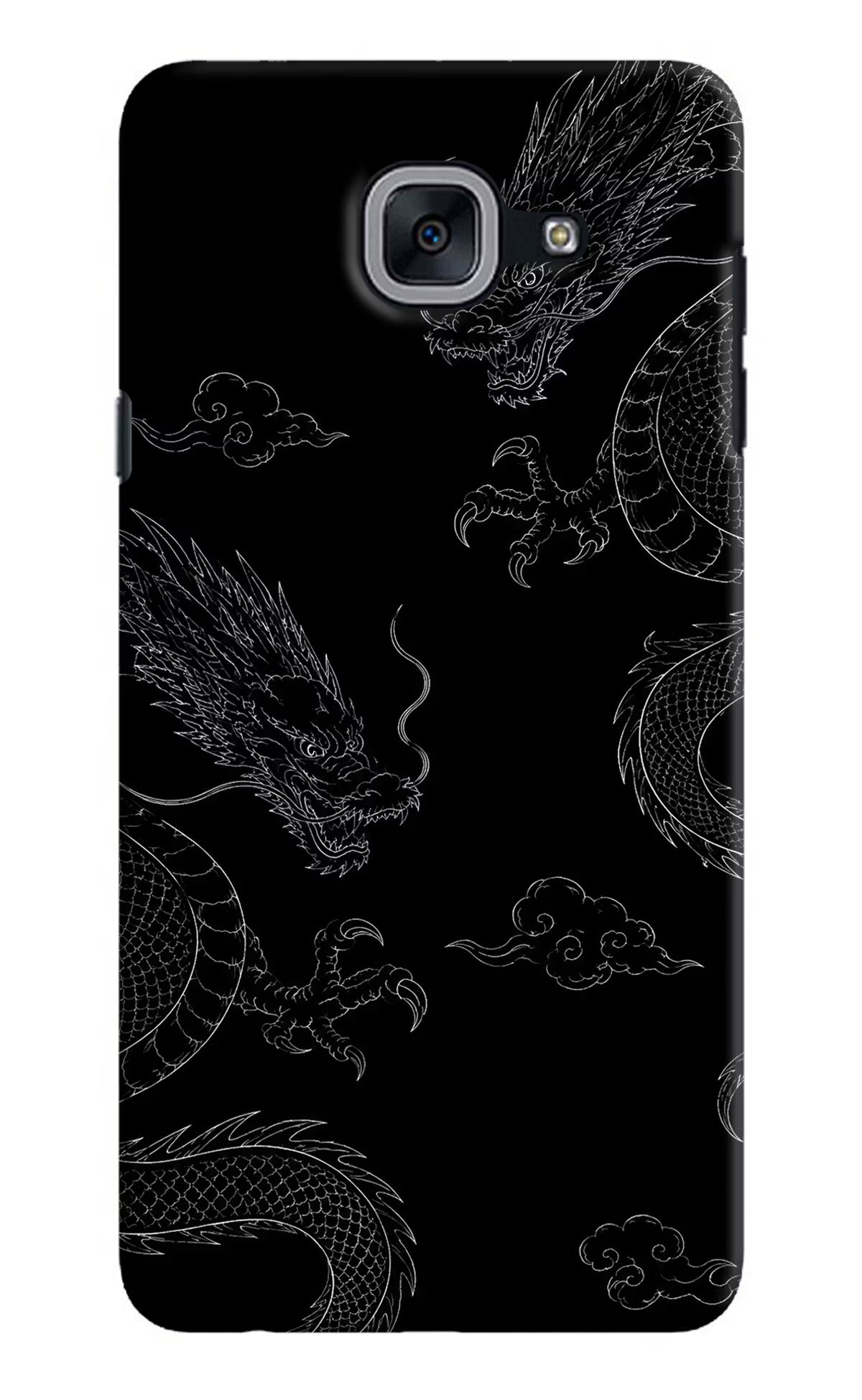 Twin Dragons Samsung J7 Max Hard Case Back Cover by Casekaro