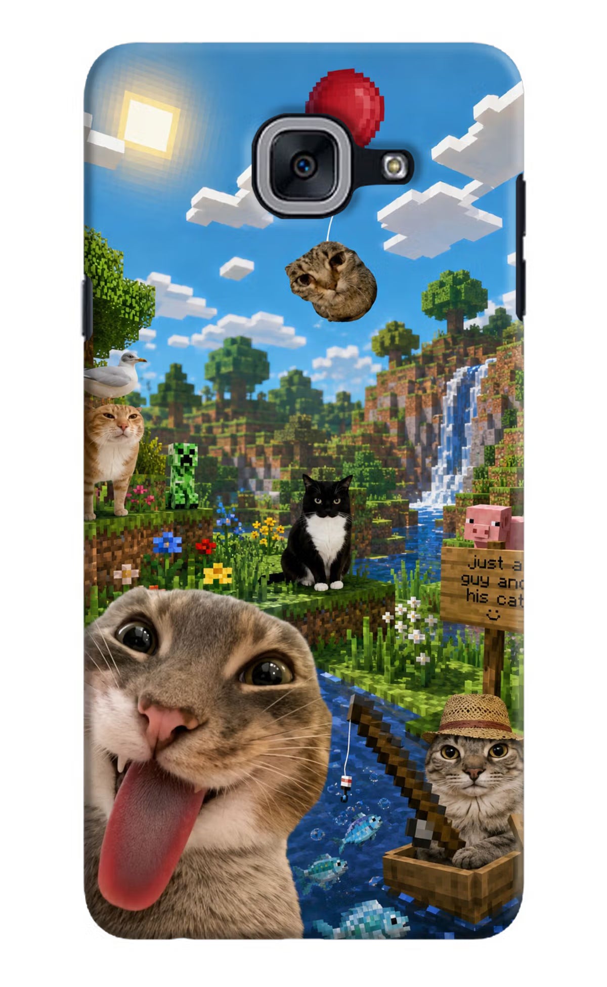 Minecraft Cat Chaos Samsung J7 Max Back Cover