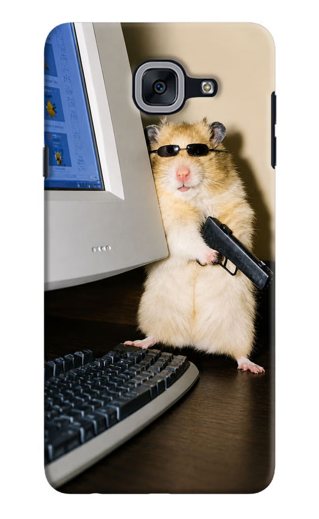 Hacker Hamster Samsung J7 Max Hard Case Back Cover by Casekaro