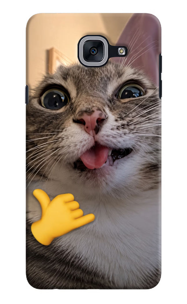 Silly Cat Call Samsung J7 Max Hard Case Back Cover by Casekaro