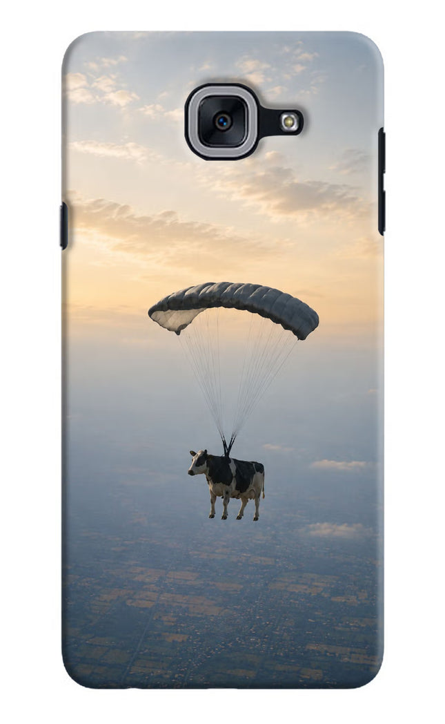 Skydiving Cow Samsung J7 Max Hard Case Back Cover by Casekaro