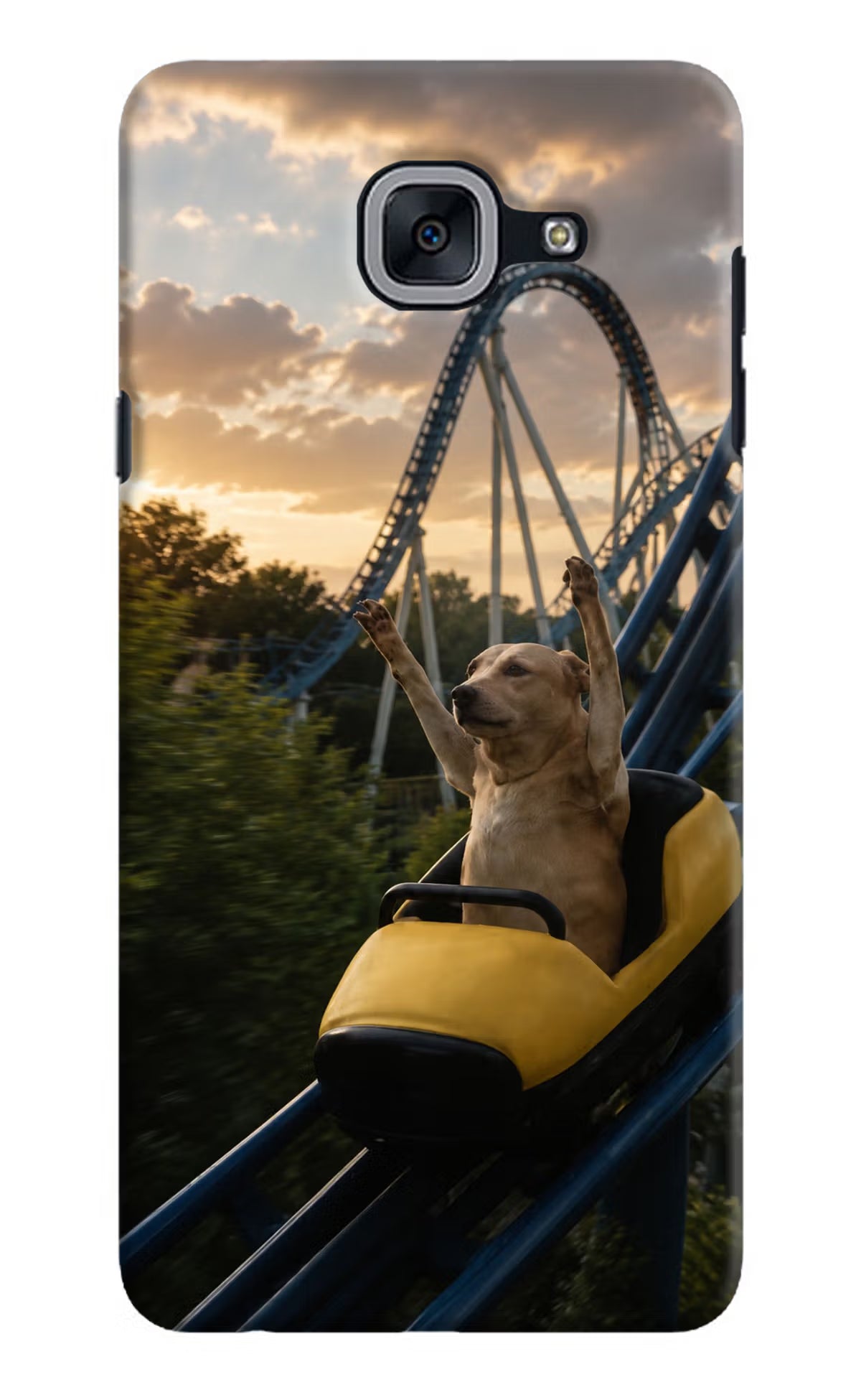 Rollercoaster Dog Samsung J7 Max Back Cover