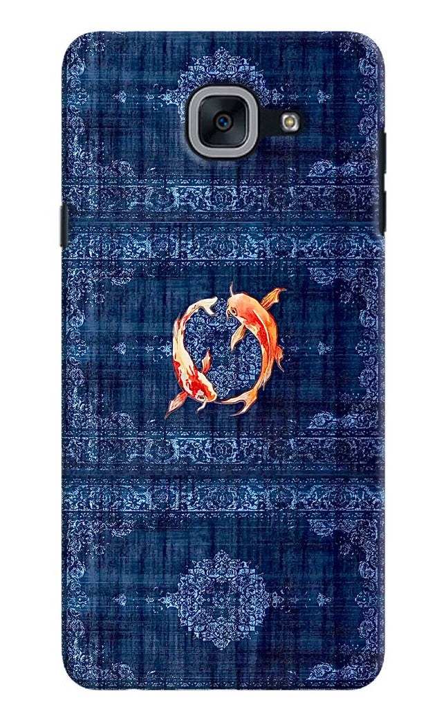 Koi Blue Samsung J7 Max Hard Case Back Cover by Casekaro