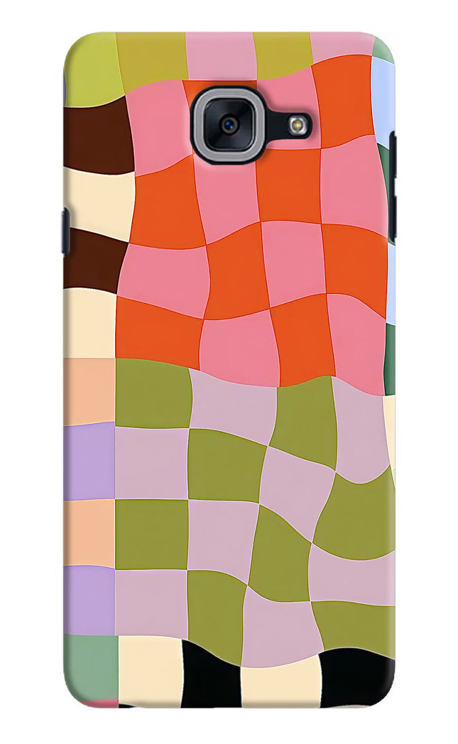 Wavy Grid Samsung J7 Max Hard Case Back Cover by Casekaro