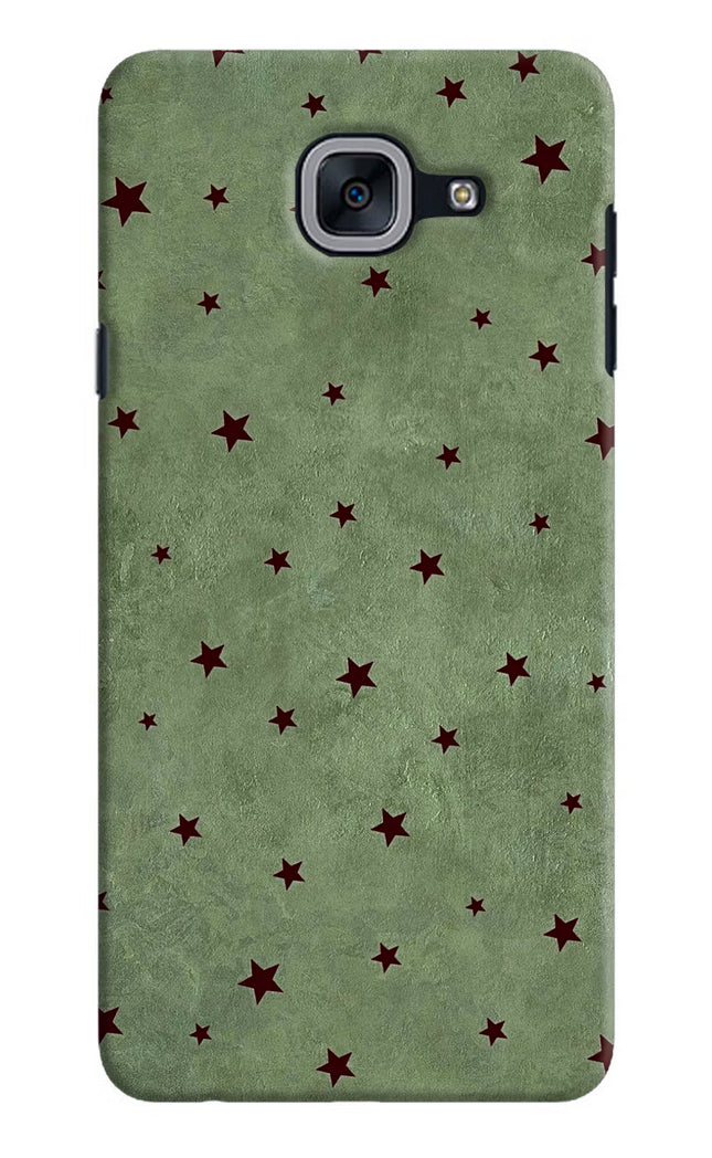 Green Stars Samsung J7 Max Hard Case Back Cover by Casekaro