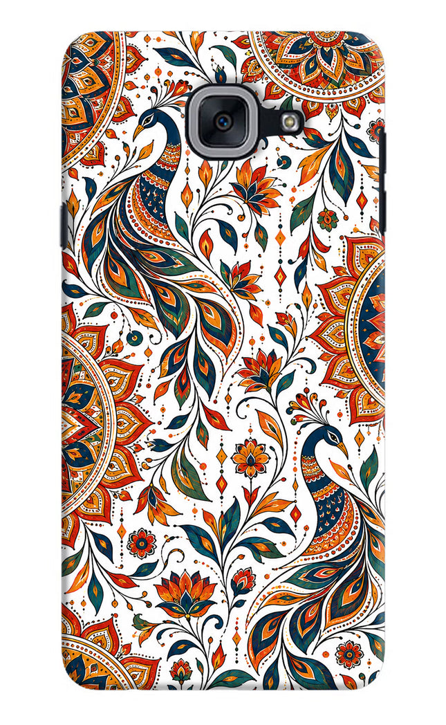 White Mayura Samsung J7 Max Hard Case Back Cover by Casekaro