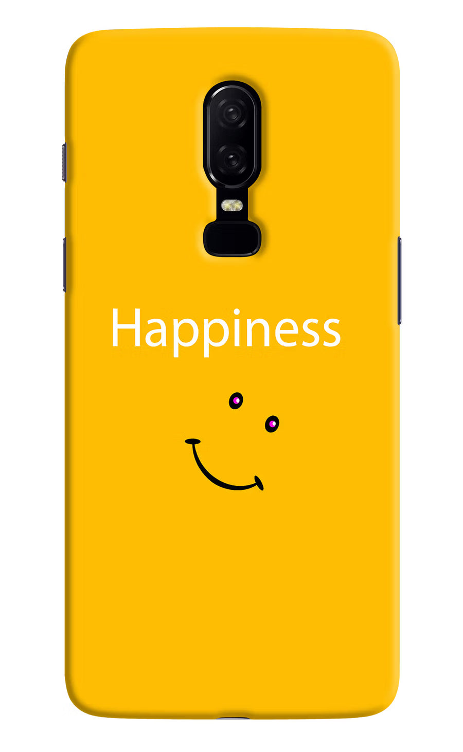 Happiness With Smiley Oneplus 6 Back Cover, Hard case