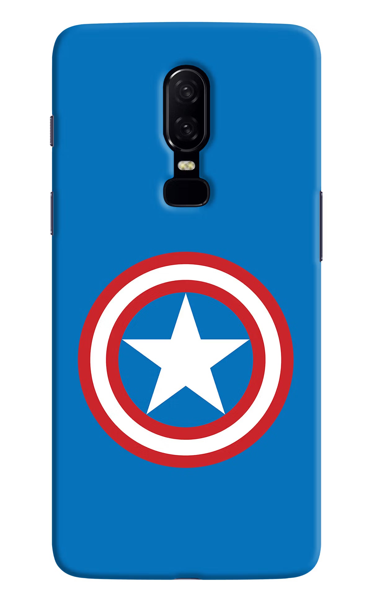 Captain America Logo Oneplus 6 Hard Case Back Cover by Casekaro