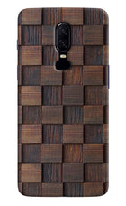 Wooden Cube Design Oneplus 6 Hard Case Back Cover by Casekaro