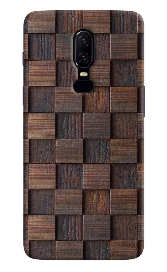 Wooden Cube Design Oneplus 6 Hard Case Back Cover by Casekaro