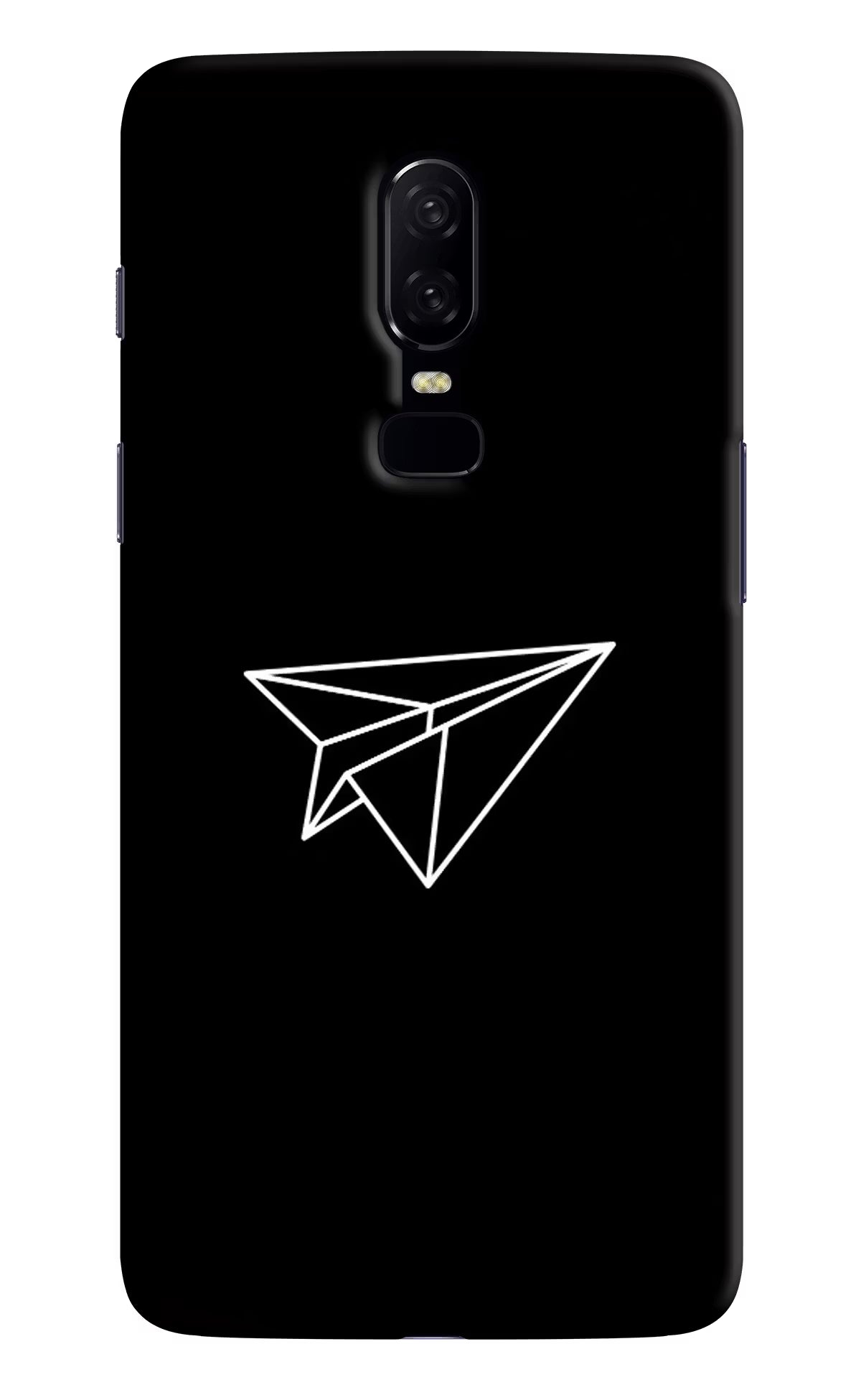 Paper Plane White Oneplus 6 Hard Case Back Cover by Casekaro