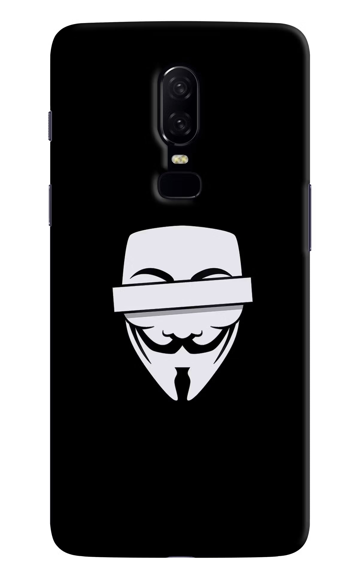 Anonymous Face Oneplus 6 Hard Case Back Cover by Casekaro