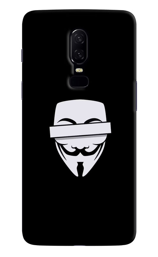 Anonymous Face Oneplus 6 Hard Case Back Cover by Casekaro