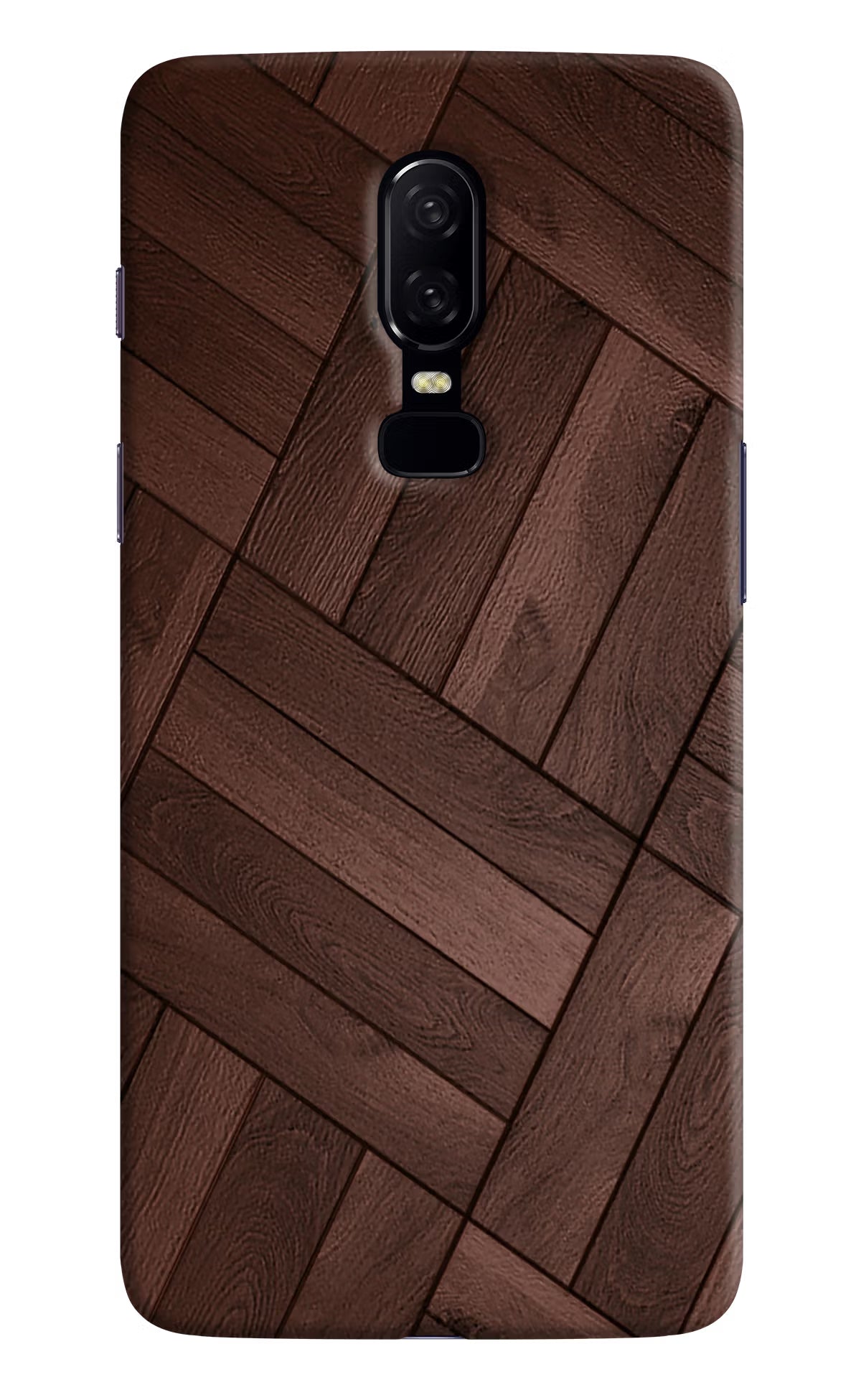 Wooden Texture Design Oneplus 6 Hard Case Back Cover by Casekaro