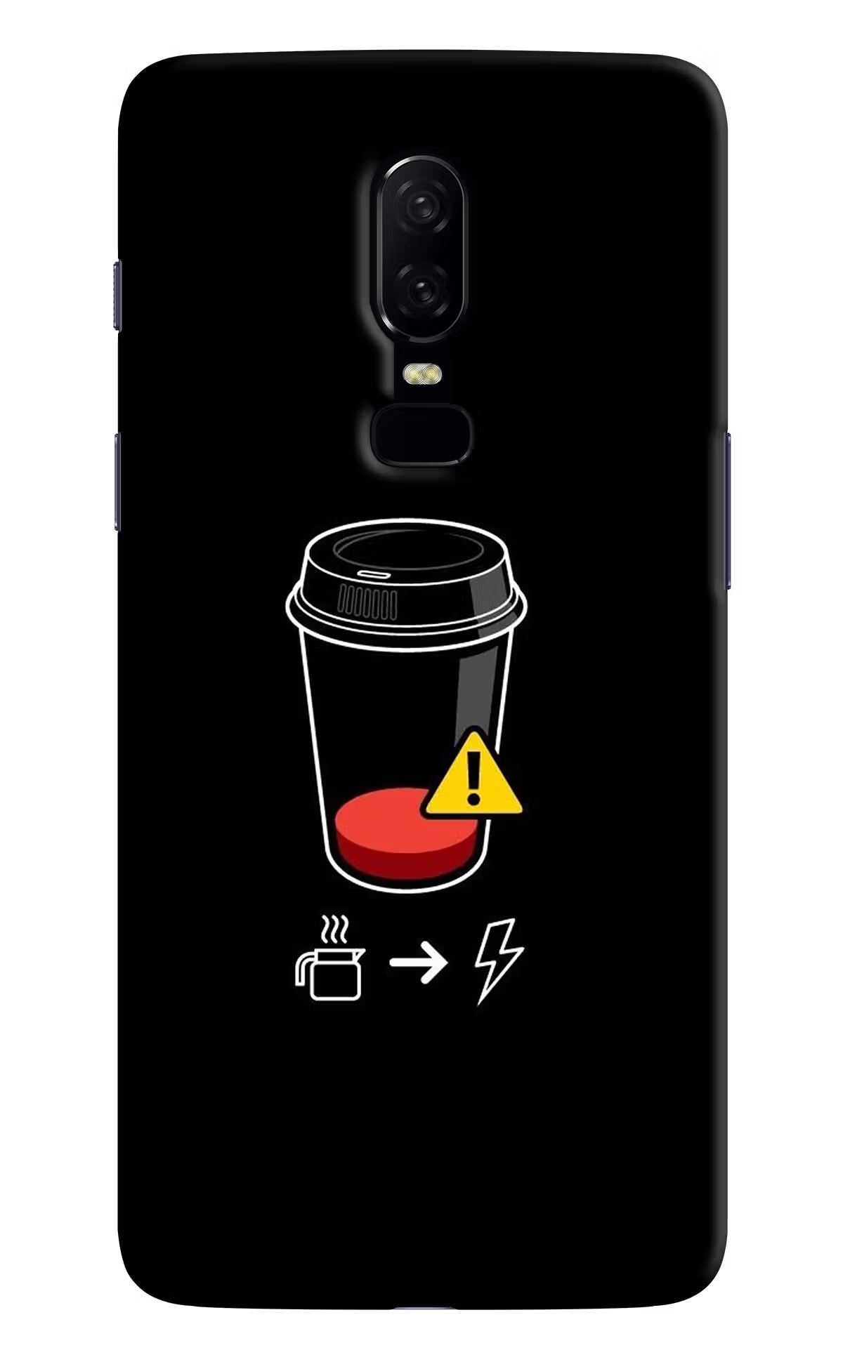 Coffee Oneplus 6 Hard Case Back Cover by Casekaro