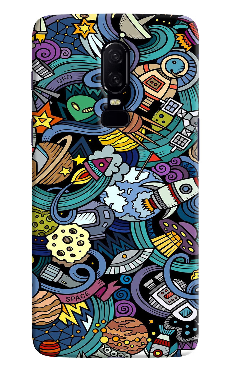 Space Abstract Oneplus 6 Back Cover, Hard case