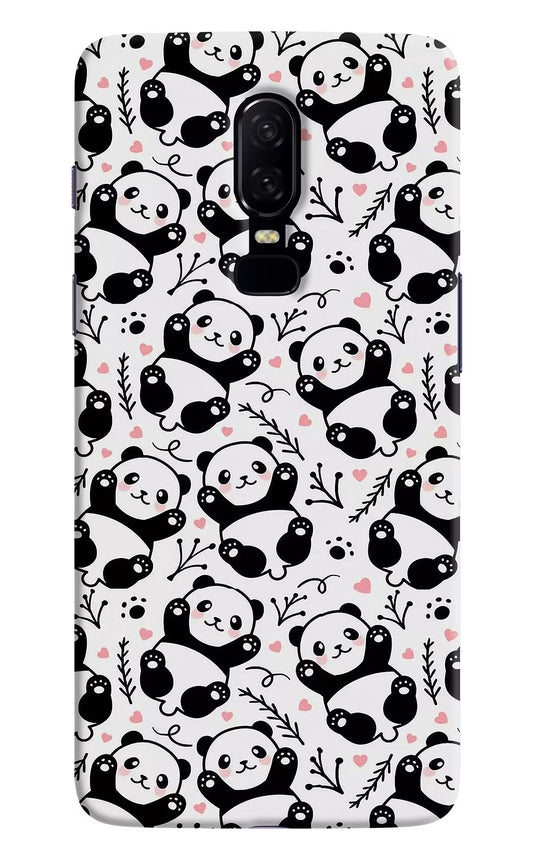 Cute Panda Oneplus 6 Hard Case Back Cover by Casekaro