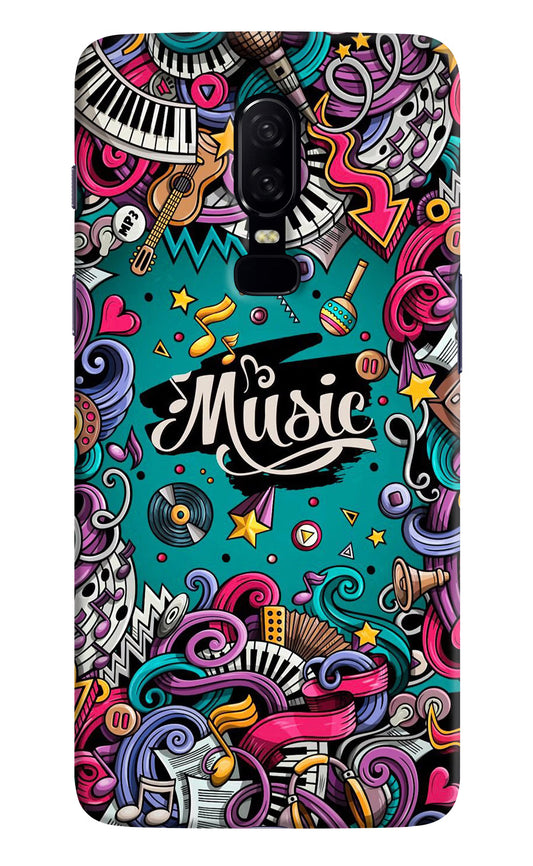 Music Graffiti Oneplus 6 Hard Case Back Cover by Casekaro