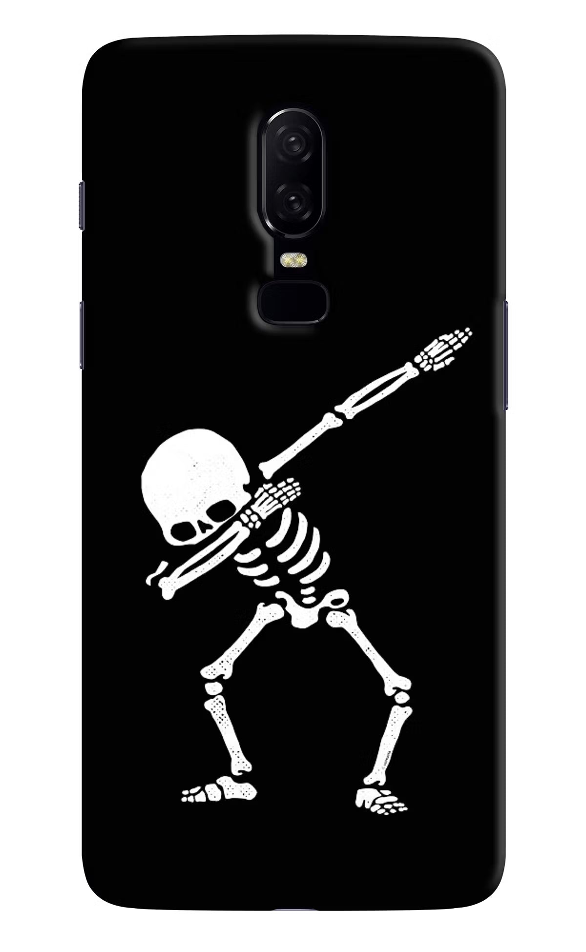 Dabbing Skeleton Art Oneplus 6 Hard Case Back Cover by Casekaro