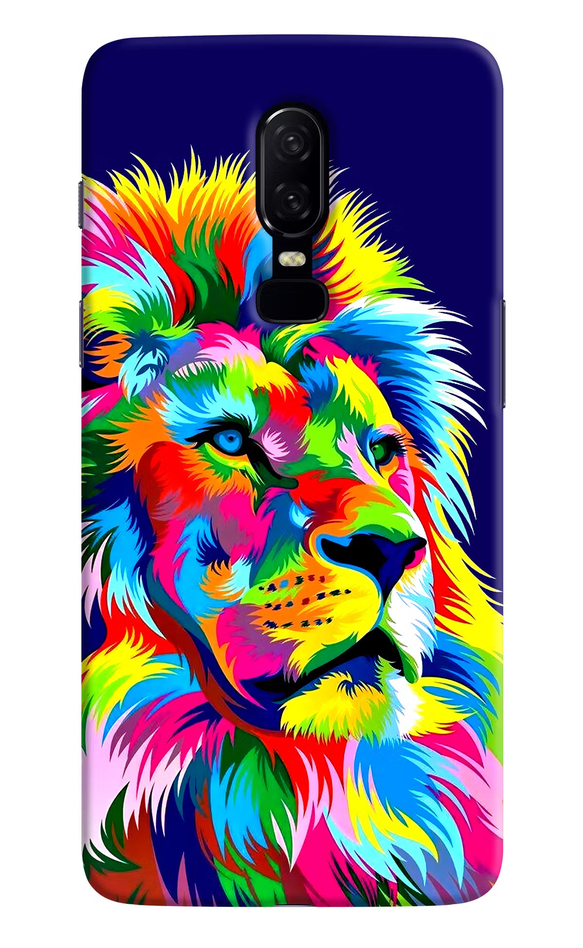 Vector Art Lion Oneplus 6 Hard Case Back Cover by Casekaro