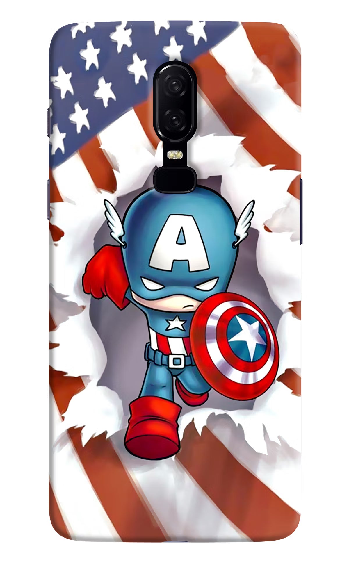 Captain America Oneplus 6 Hard Case Back Cover by Casekaro