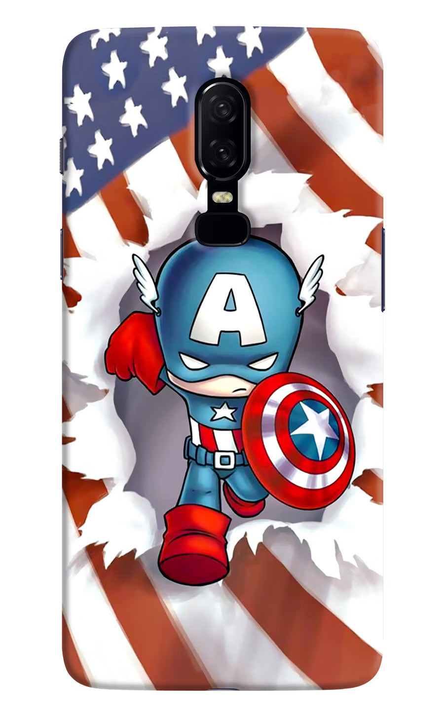 Captain America Oneplus 6 Back Cover, Hard case