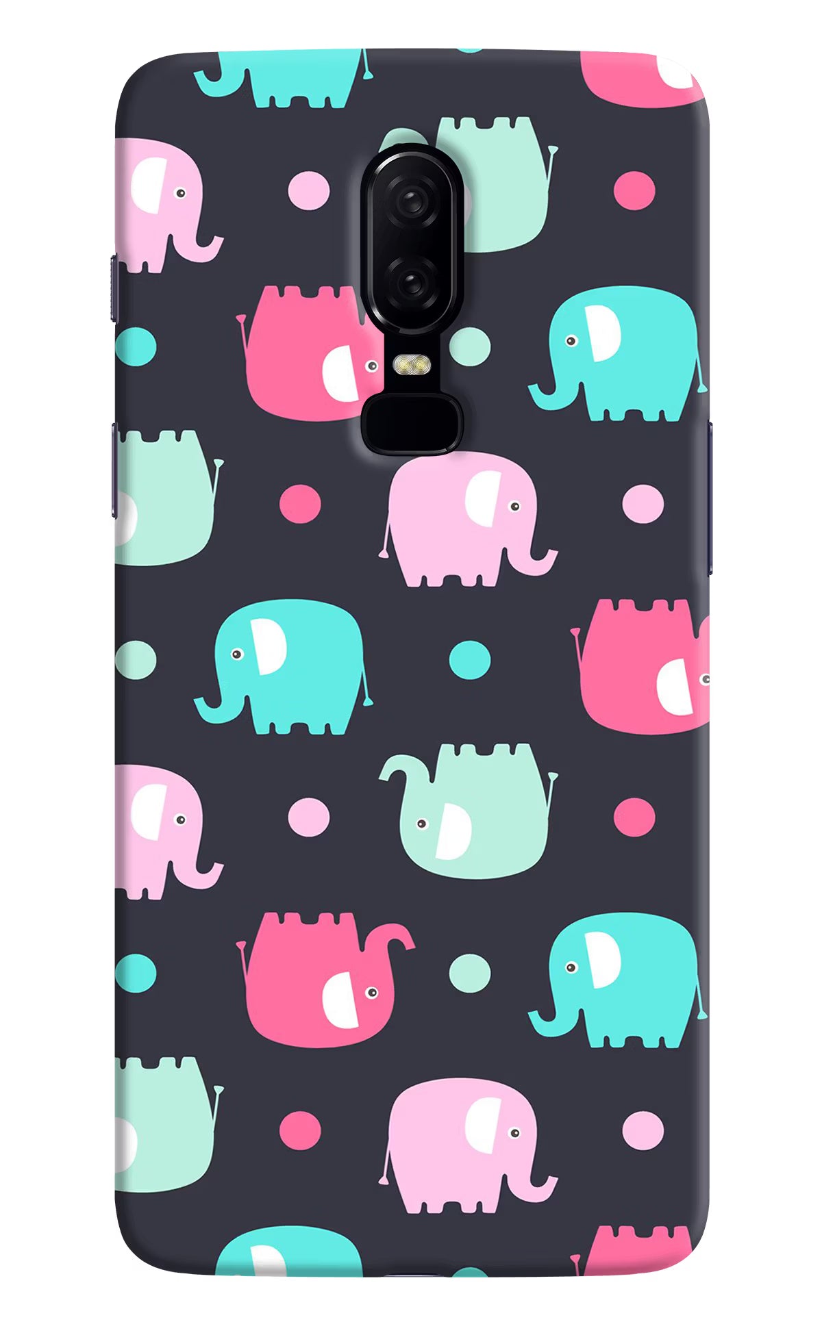 Elephants Oneplus 6 Hard Case Back Cover by Casekaro