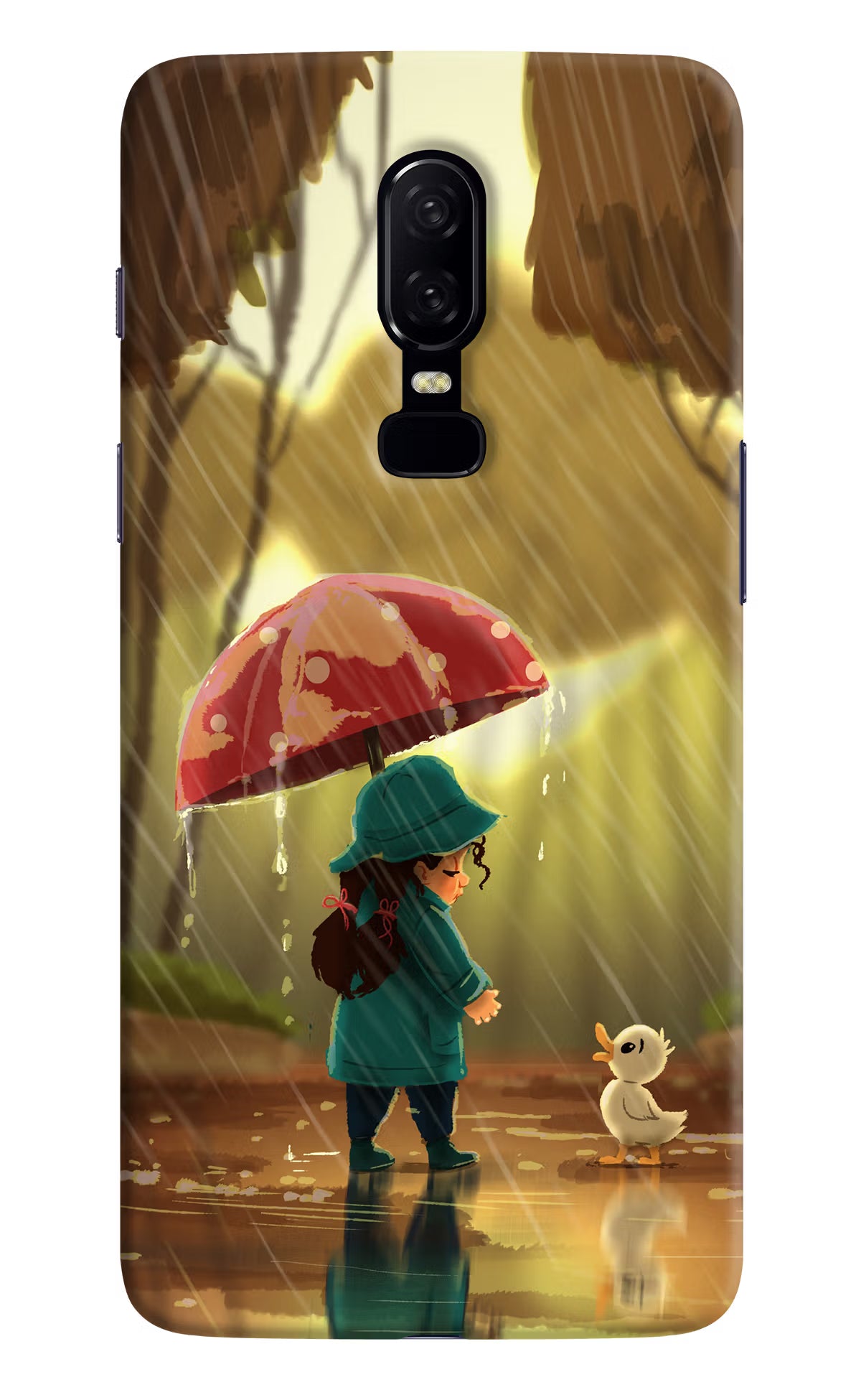 Rainy Day Oneplus 6 Hard Case Back Cover by Casekaro