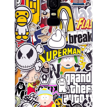 Sticker Bomb Oneplus 6 Hard Case Back Cover by Casekaro