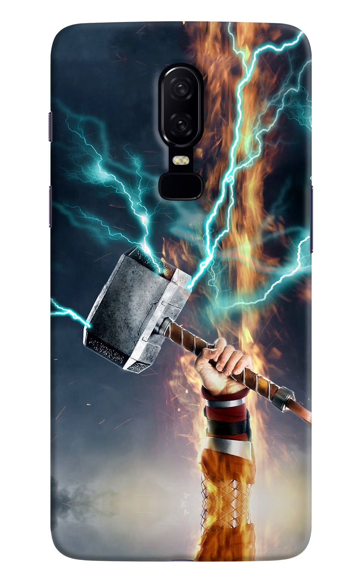 Thor Hammer Mjolnir Oneplus 6 Hard Case Back Cover by Casekaro