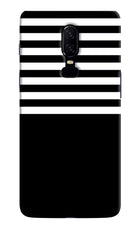 Black and White Print Oneplus 6 Hard Case Back Cover by Casekaro