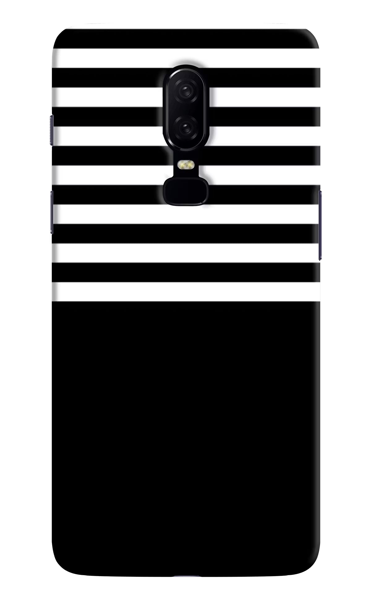 Black and White Print Oneplus 6 Hard Case Back Cover by Casekaro