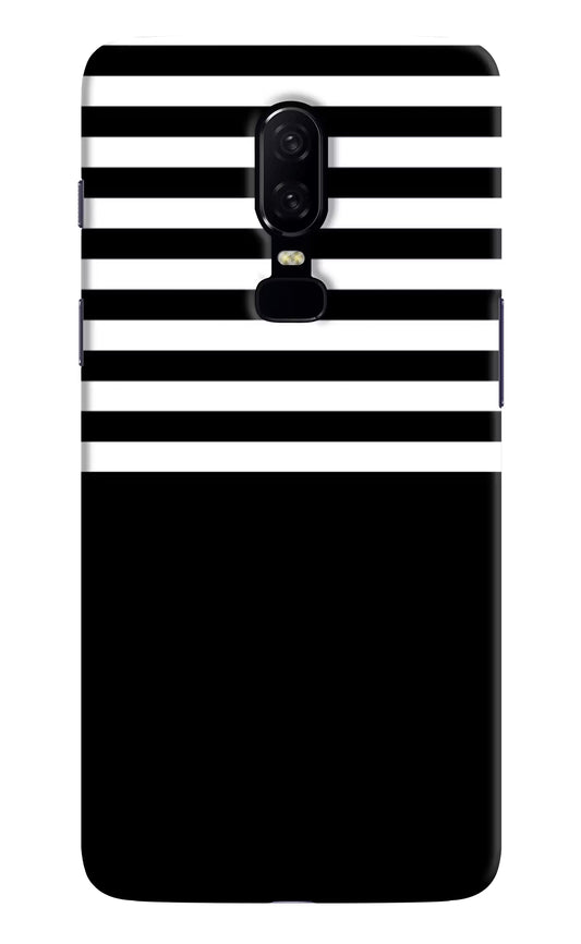 Black and White Print Oneplus 6 Hard Case Back Cover by Casekaro