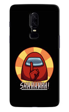 Among Us Shhh! Oneplus 6 Hard Case Back Cover by Casekaro