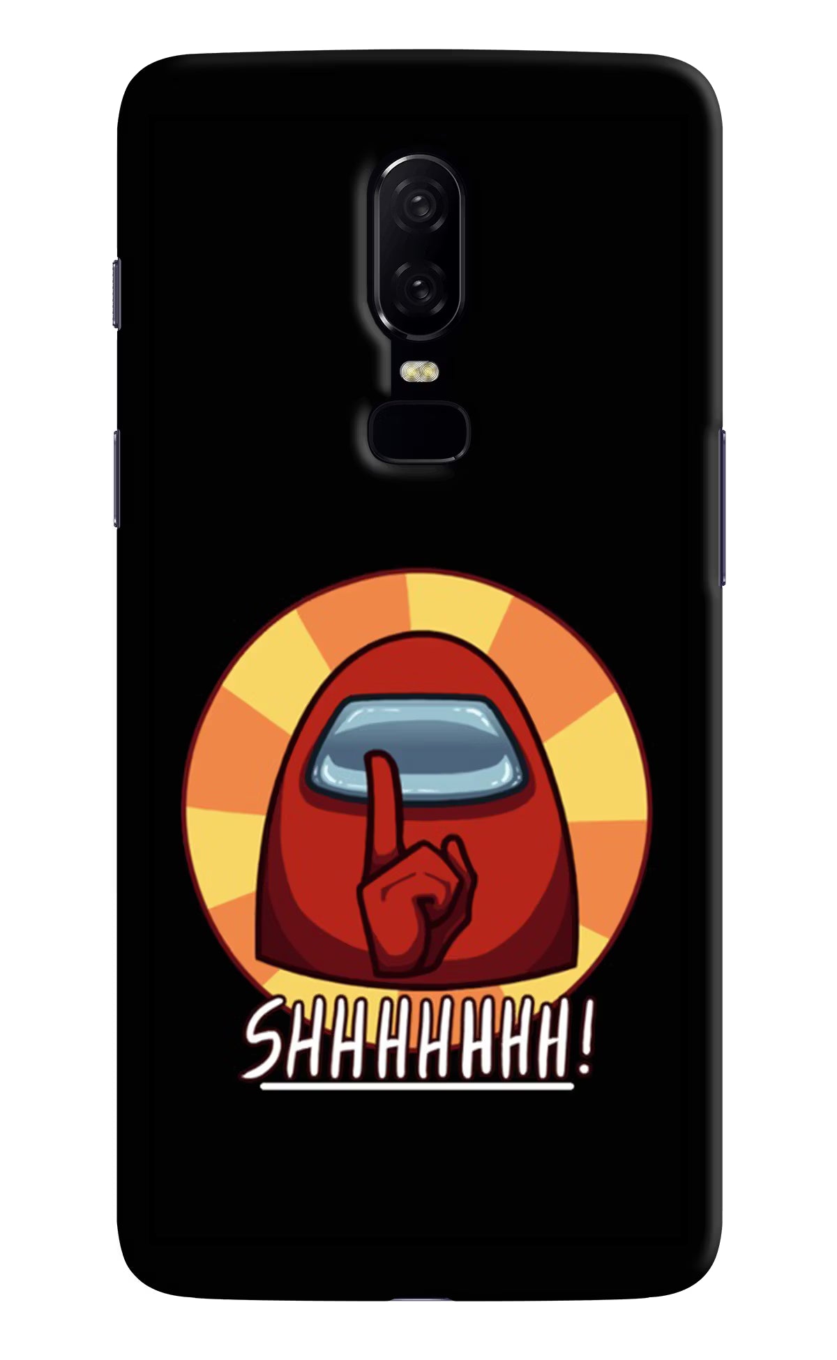 Among Us Shhh! Oneplus 6 Hard Case Back Cover by Casekaro