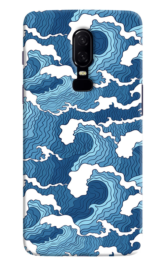 Blue Waves Oneplus 6 Hard Case Back Cover by Casekaro