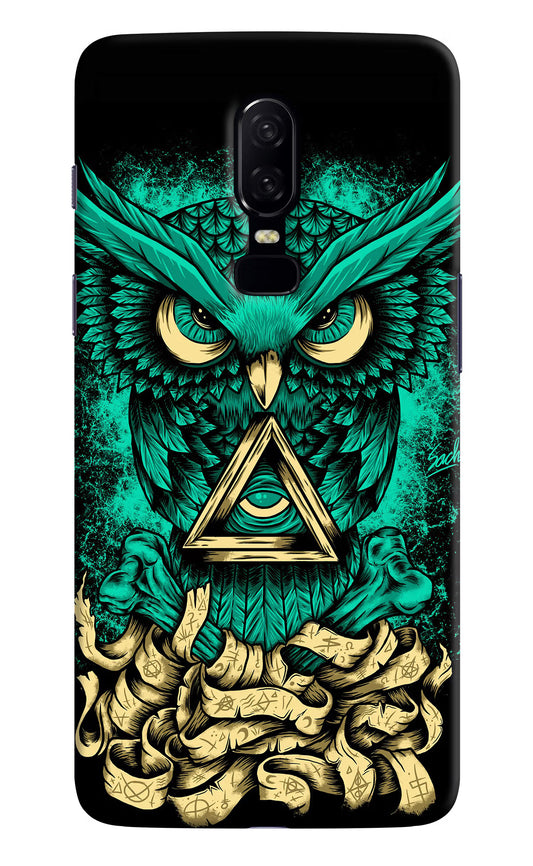 Green Owl Oneplus 6 Hard Case Back Cover by Casekaro