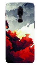Fire Cloud Oneplus 6 Hard Case Back Cover by Casekaro