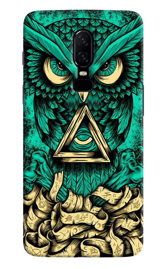 Green Owl Oneplus 6 Hard Case Back Cover by Casekaro